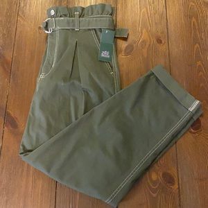 NWT Olive Green High Waisted Trousers